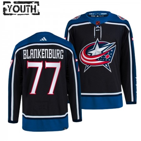 Dresovi Columbus Blue Jackets Nick Blankenburg 77 Adidas 2022-23 Reverse Retro 2.0 Crno Authentic - Dječji Dresovi Columbus Blue Jackets Nick Blankenburg 77 Adidas 2022-23 Reverse Retro 2.0 Crno Authentic - Dječji